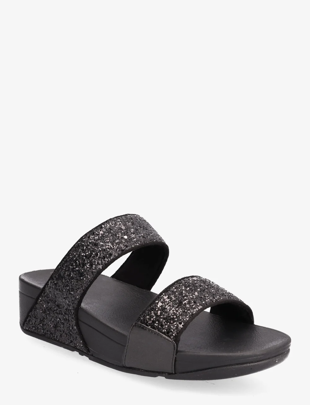 FitFlop - LULU GLITTER SLIDES - flade sandaler - black glitter - 0