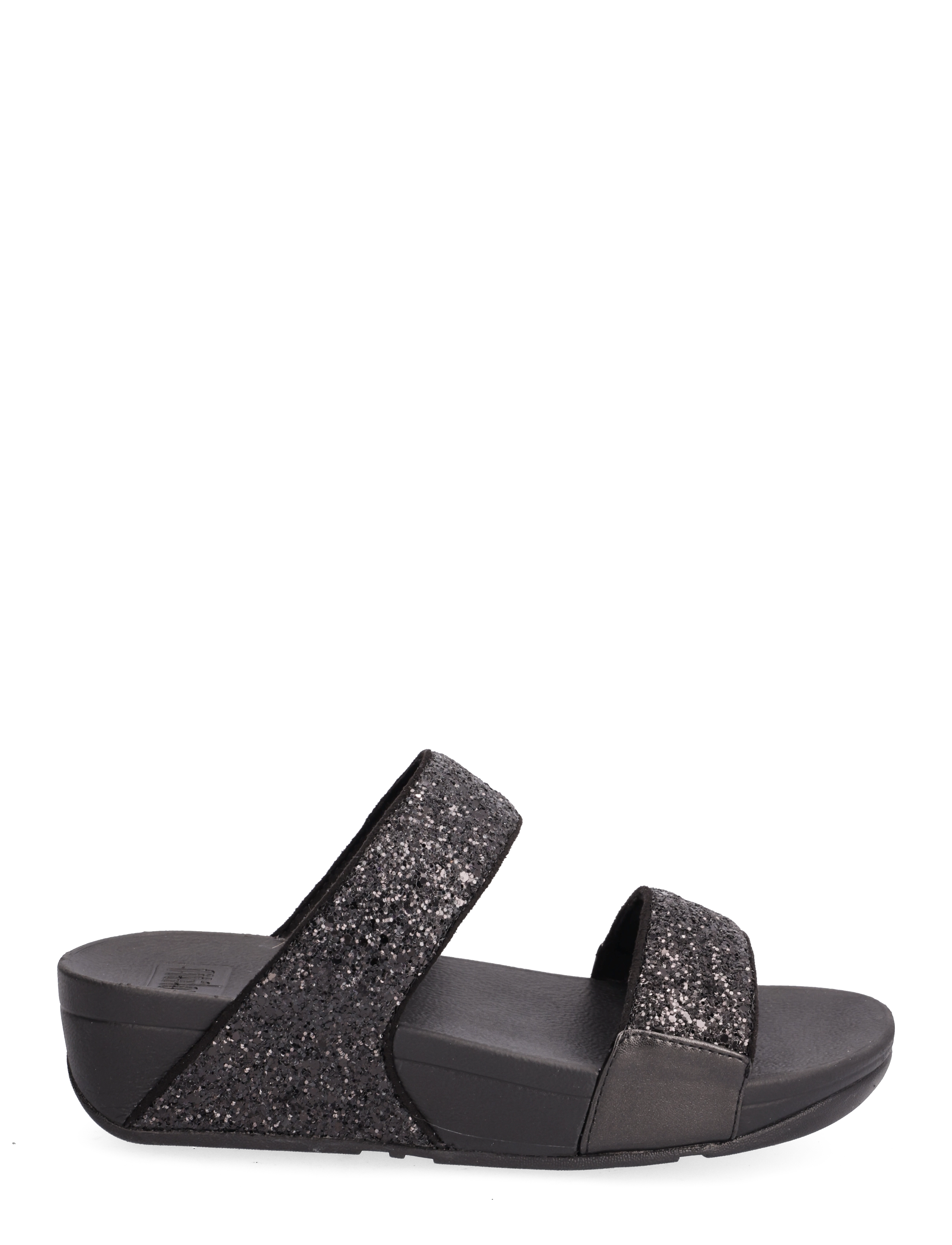 FitFlop - LULU GLITTER SLIDES - flat sandals - black glitter - 1
