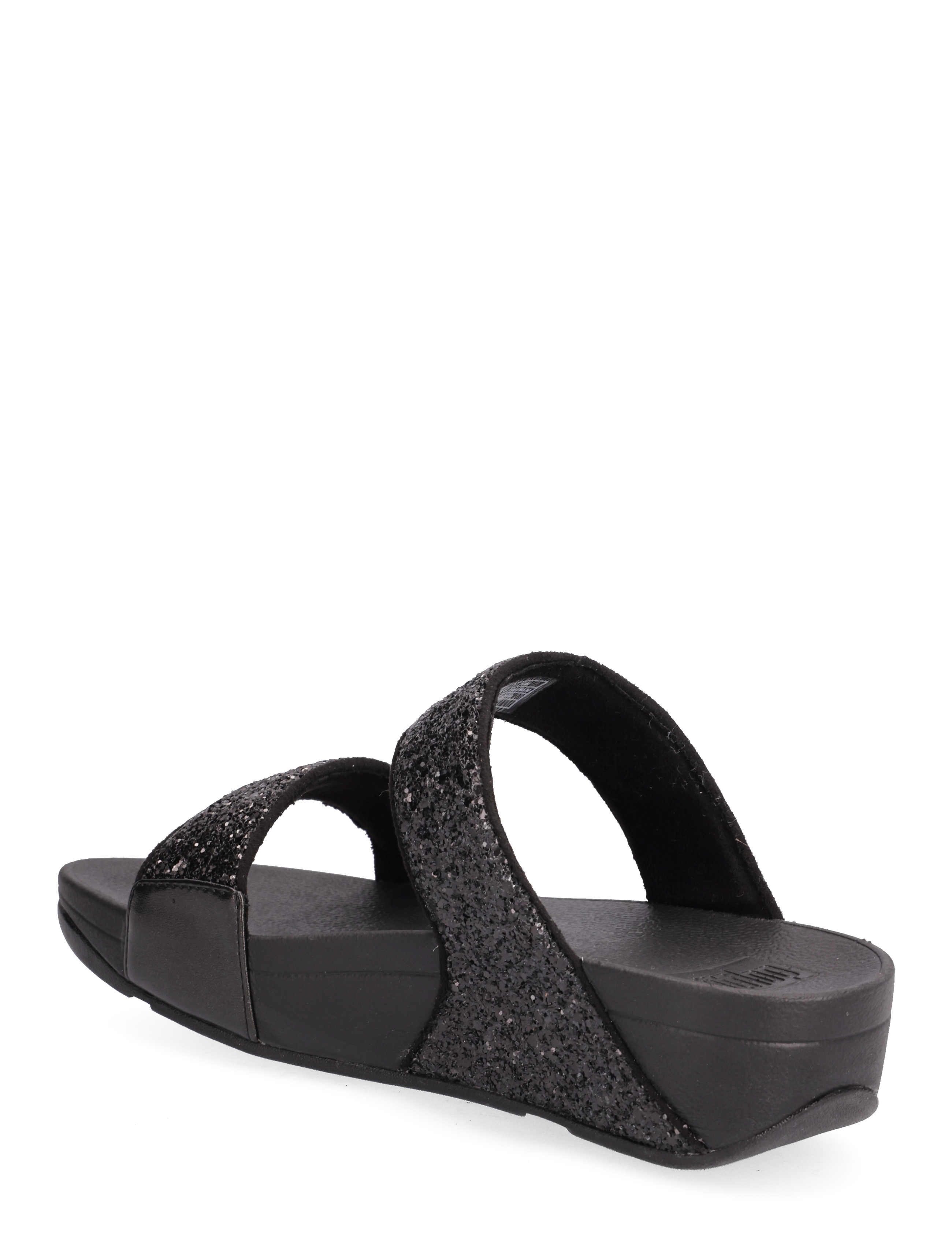 FitFlop - LULU GLITTER SLIDES - flat sandals - black glitter - 2