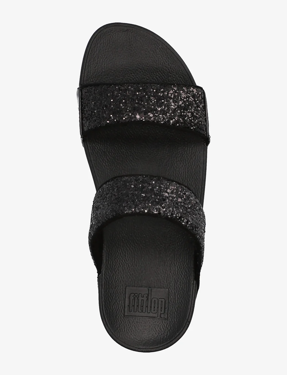 FitFlop - LULU GLITTER SLIDES - flade sandaler - black glitter - 3