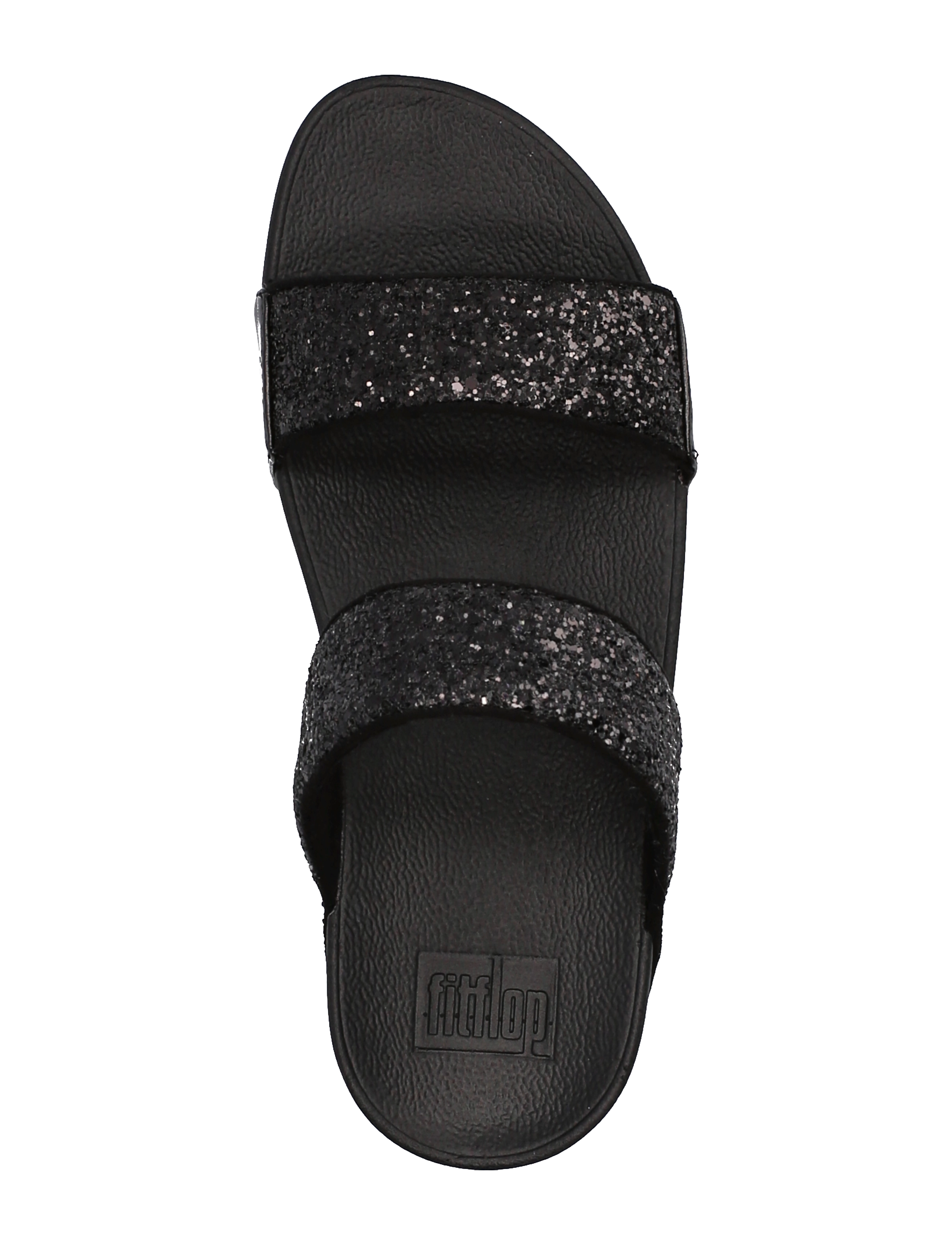 FitFlop - LULU GLITTER SLIDES - flat sandals - black glitter - 3