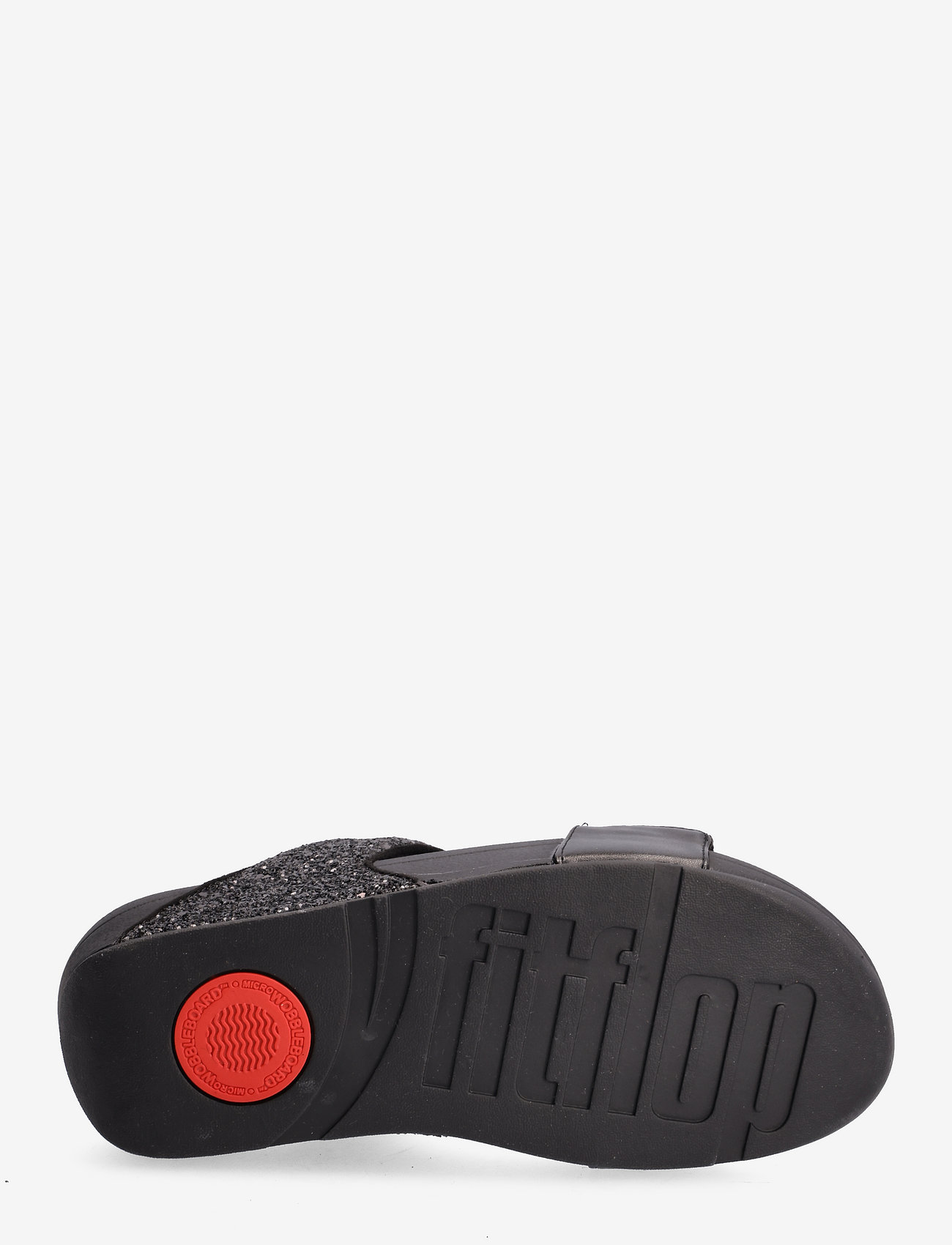 FitFlop - LULU GLITTER SLIDES - płaskie sandały - black glitter - 4