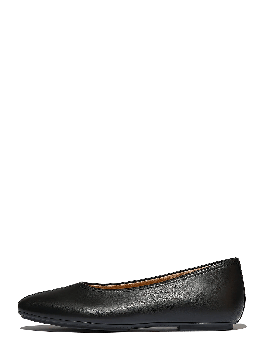 FitFlop - DELICATO HIGH-CUT SOFT-LEATHER BALLET FLATS - særlige begivenheder - black - 1