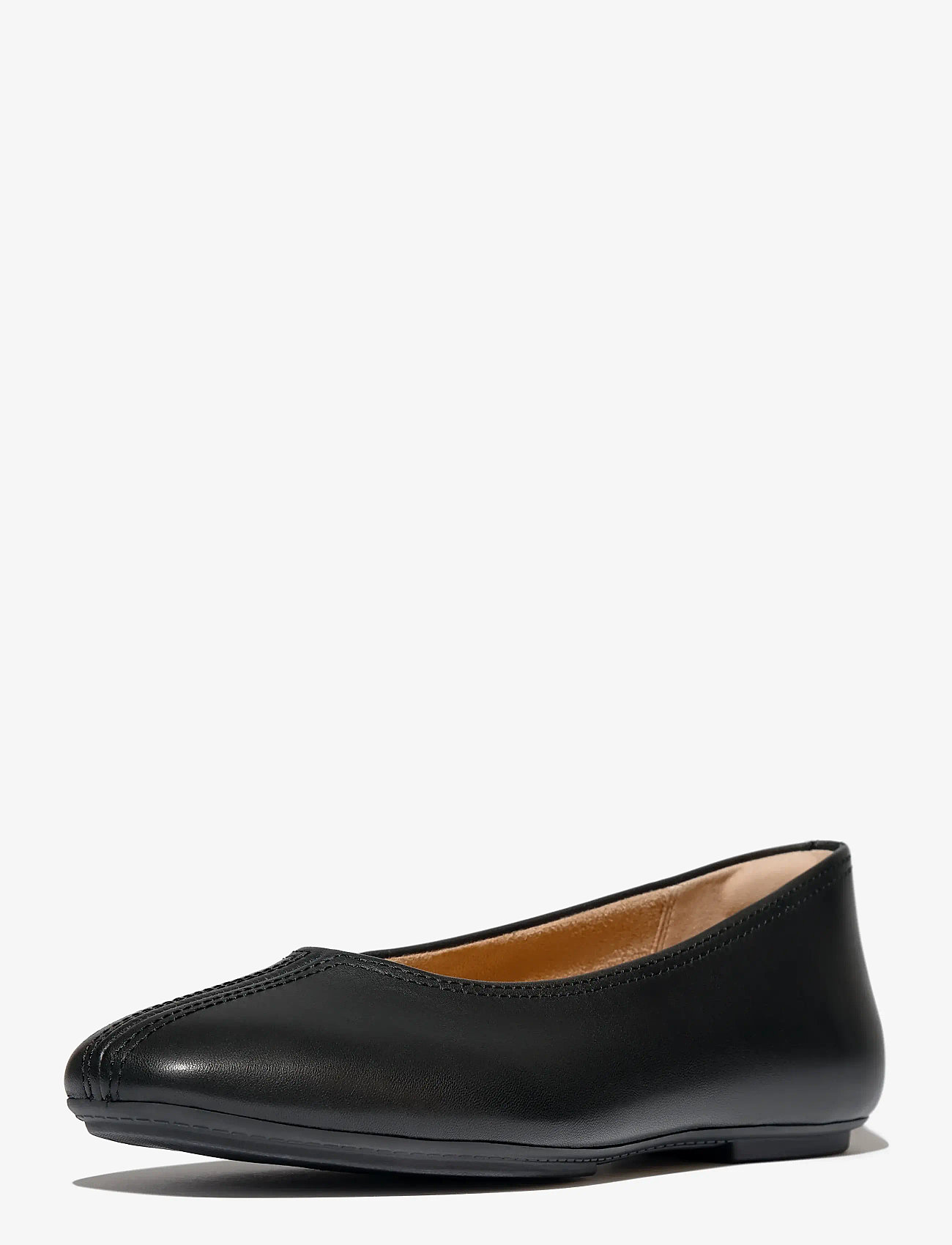 FitFlop - DELICATO HIGH-CUT SOFT-LEATHER BALLET FLATS - black - 3