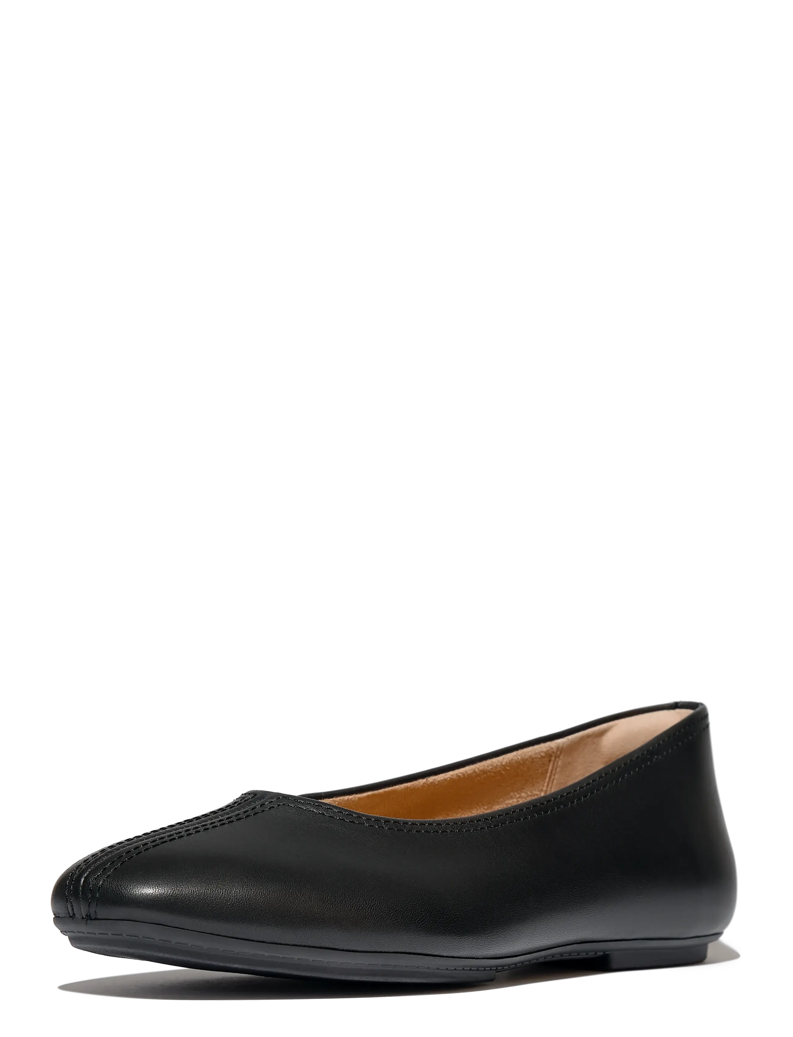 FitFlop - DELICATO HIGH-CUT SOFT-LEATHER BALLET FLATS - særlige begivenheder - black - 3