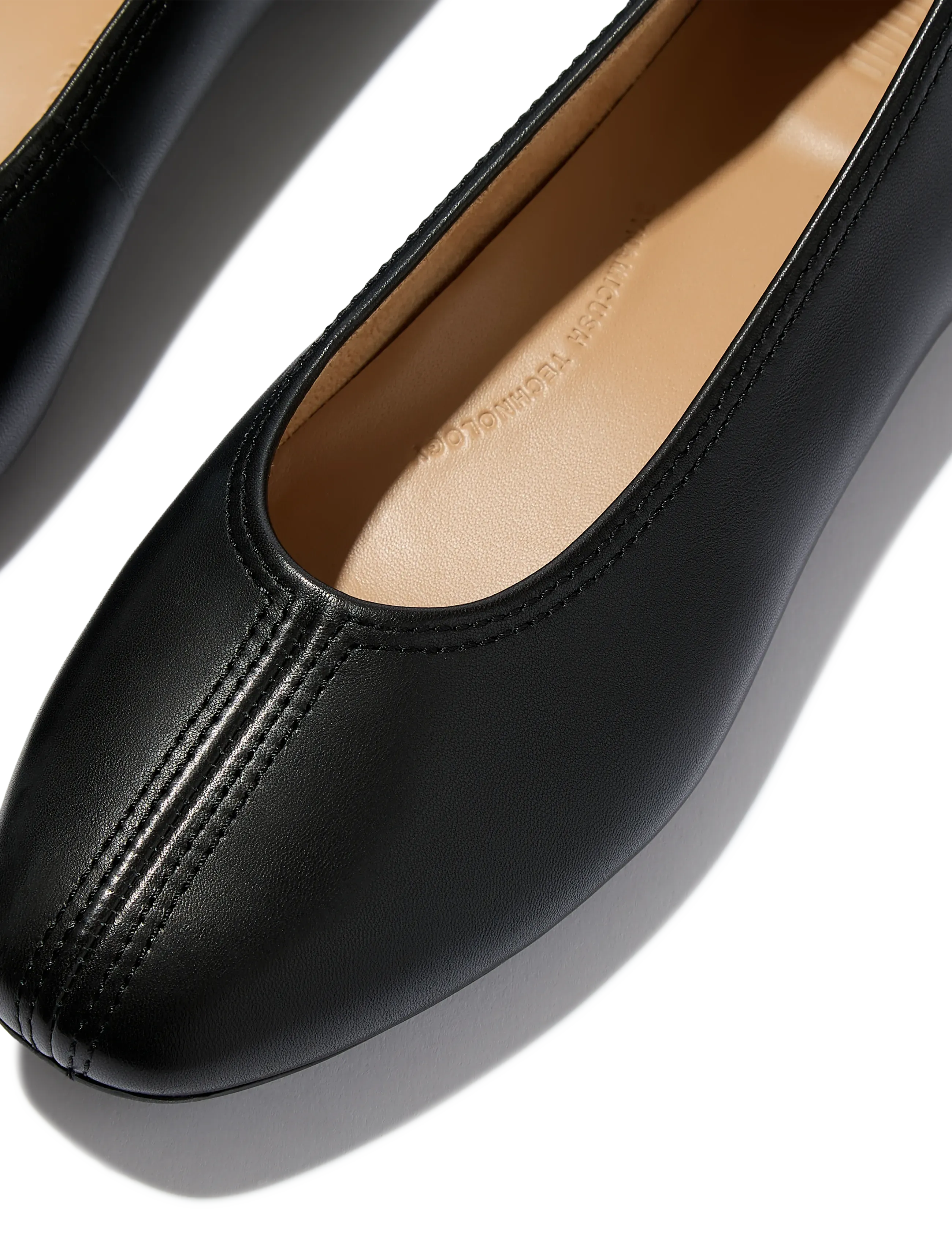 FitFlop - DELICATO HIGH-CUT SOFT-LEATHER BALLET FLATS - særlige begivenheder - black - 5