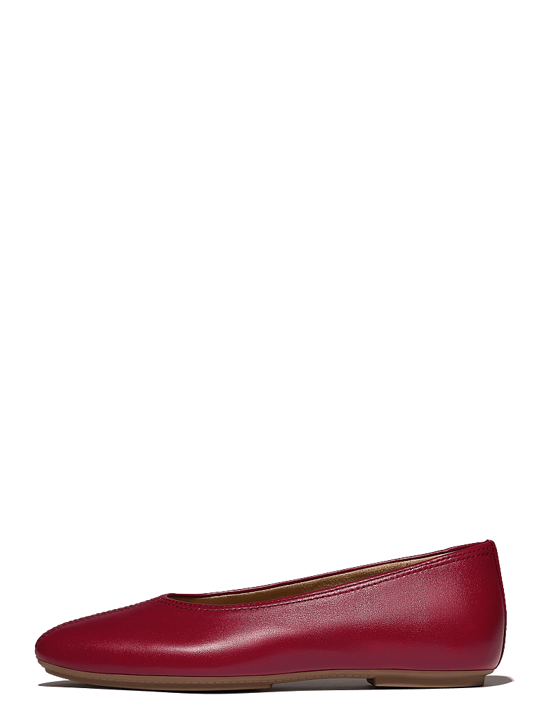 FitFlop - DELICATO HIGH-CUT SOFT-LEATHER BALLET FLATS - besondere anlässe - burnt berry - 1