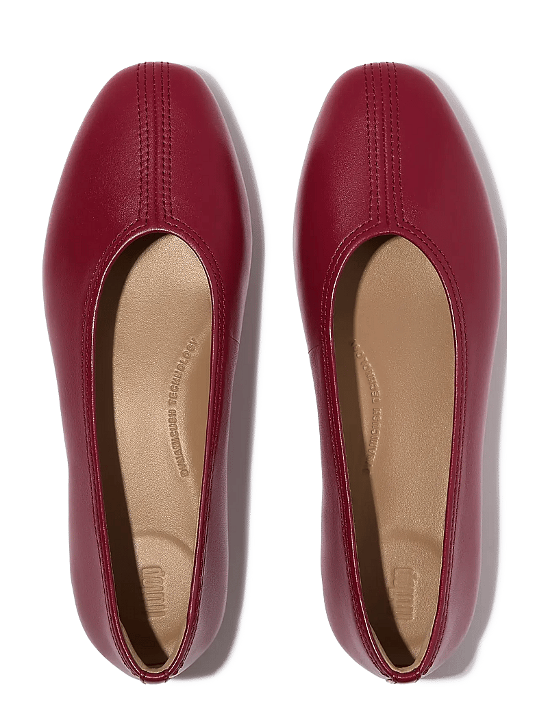 FitFlop - DELICATO HIGH-CUT SOFT-LEATHER BALLET FLATS - besondere anlässe - burnt berry - 2