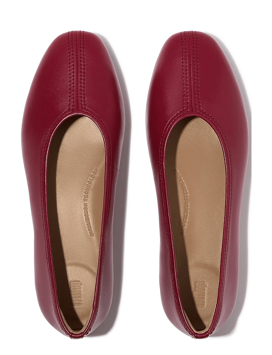 FitFlop - DELICATO HIGH-CUT SOFT-LEATHER BALLET FLATS - besondere anlässe - burnt berry - 2