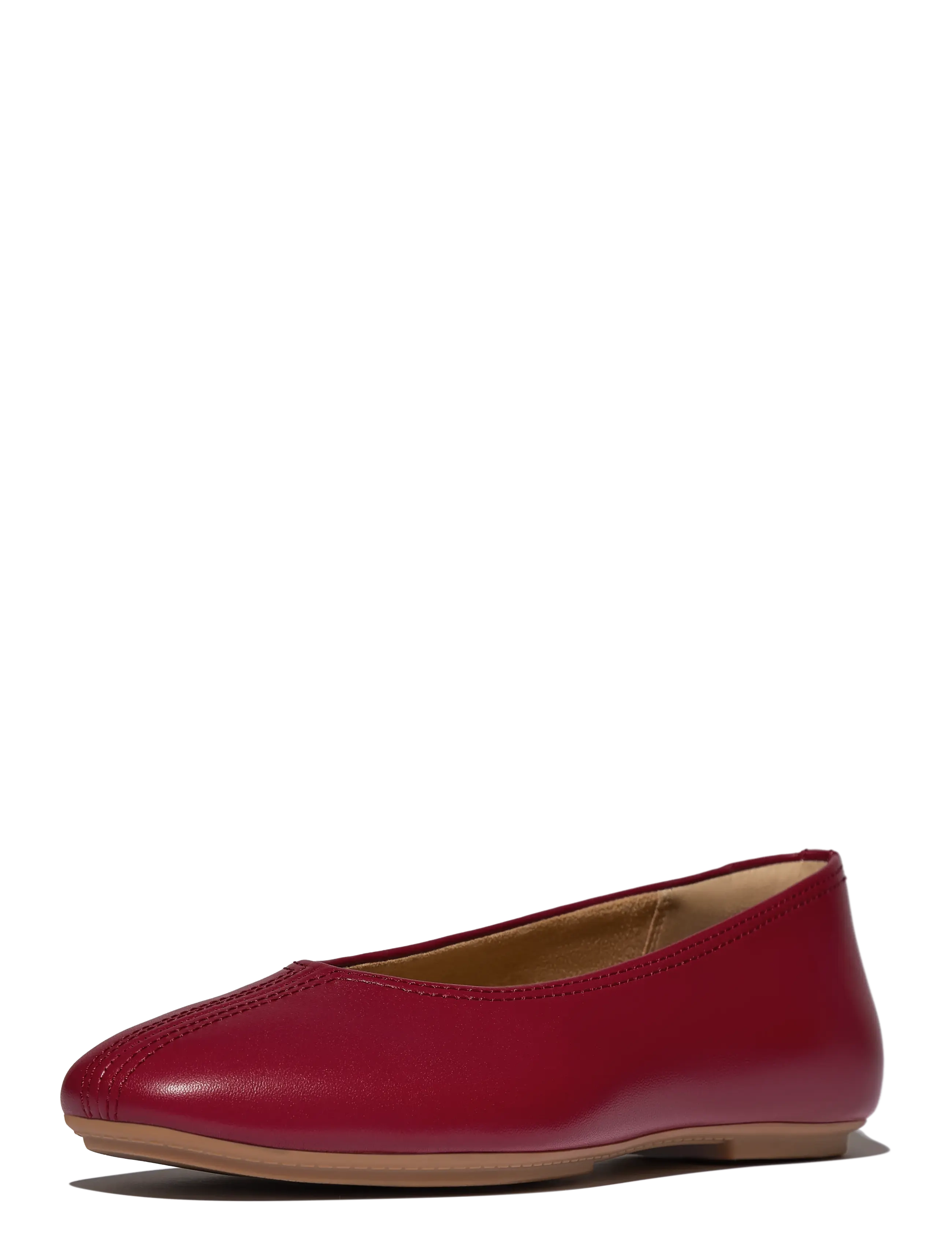 FitFlop - DELICATO HIGH-CUT SOFT-LEATHER BALLET FLATS - besondere anlässe - burnt berry - 3