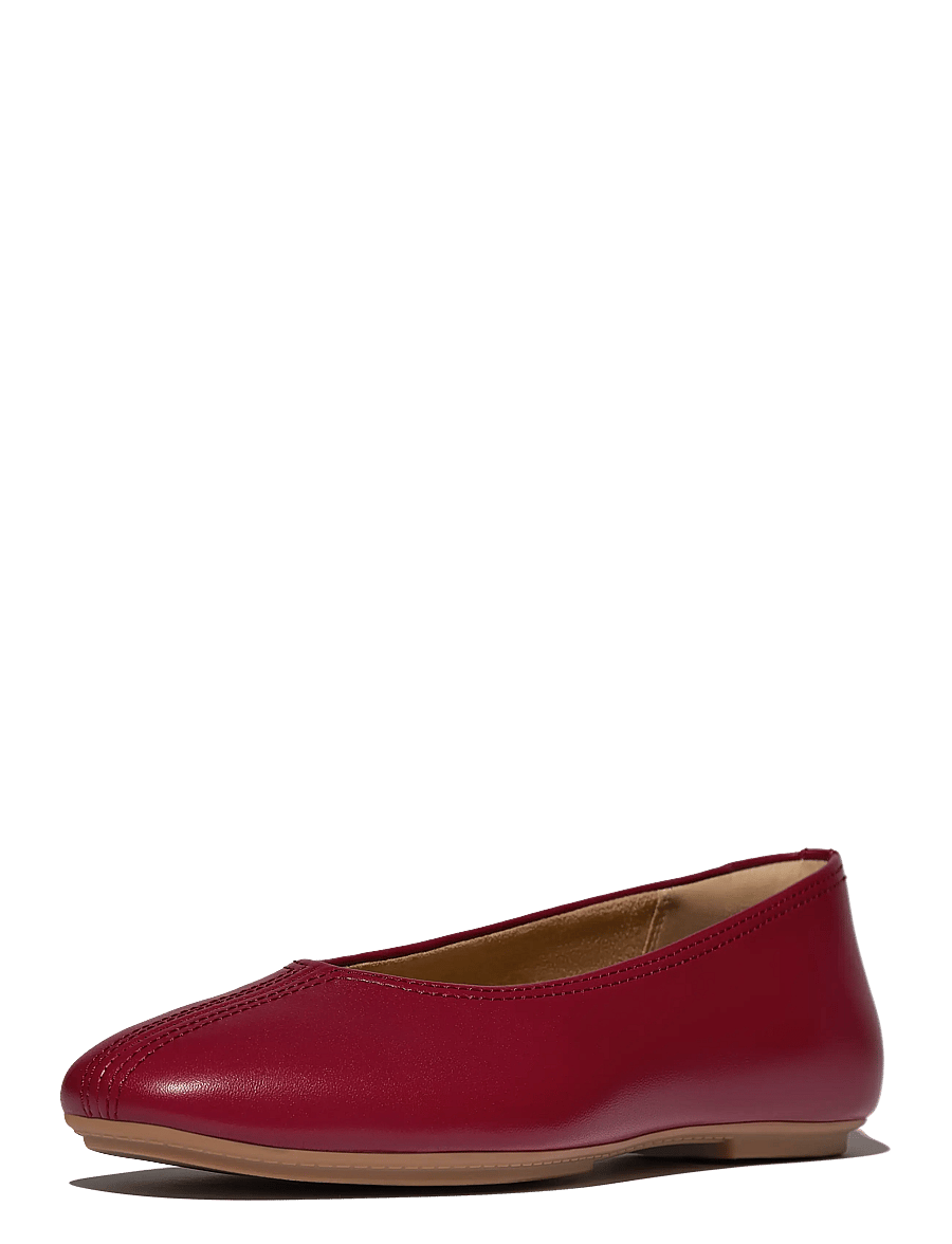 FitFlop - DELICATO HIGH-CUT SOFT-LEATHER BALLET FLATS - besondere anlässe - burnt berry - 3