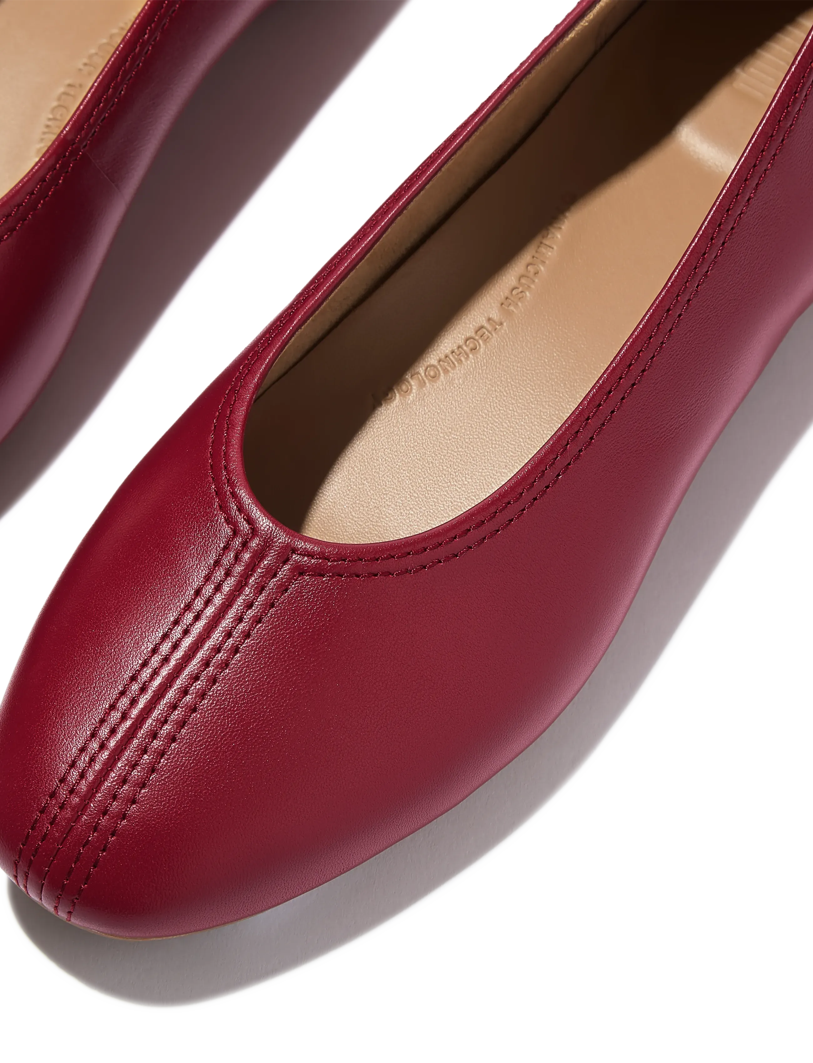 FitFlop - DELICATO HIGH-CUT SOFT-LEATHER BALLET FLATS - besondere anlässe - burnt berry - 4