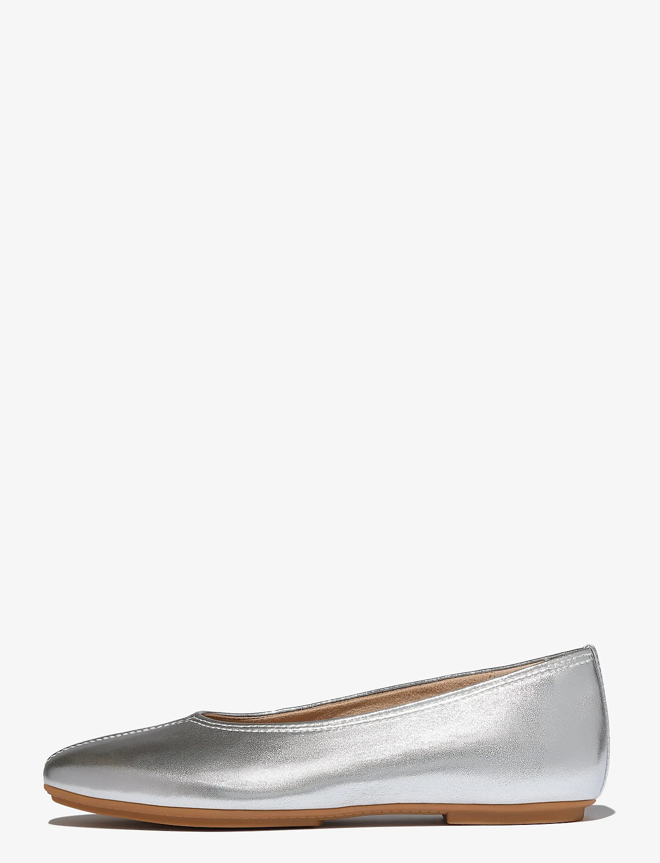 FitFlop - DELICATO HIGH-CUT SOFT-LEATHER BALLET FLATS - besondere anlässe - silver - 1