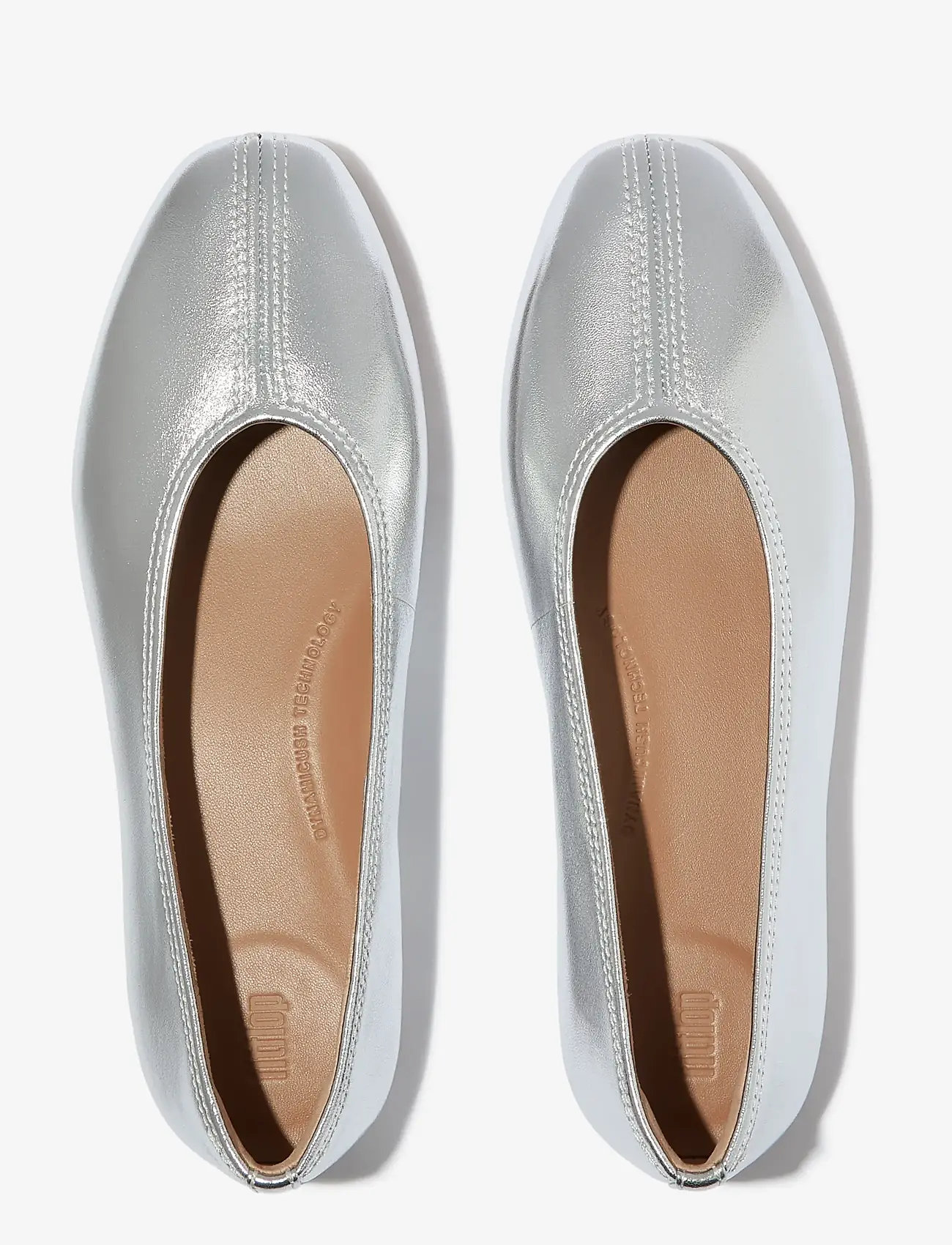 FitFlop - DELICATO HIGH-CUT SOFT-LEATHER BALLET FLATS - besondere anlässe - silver - 2