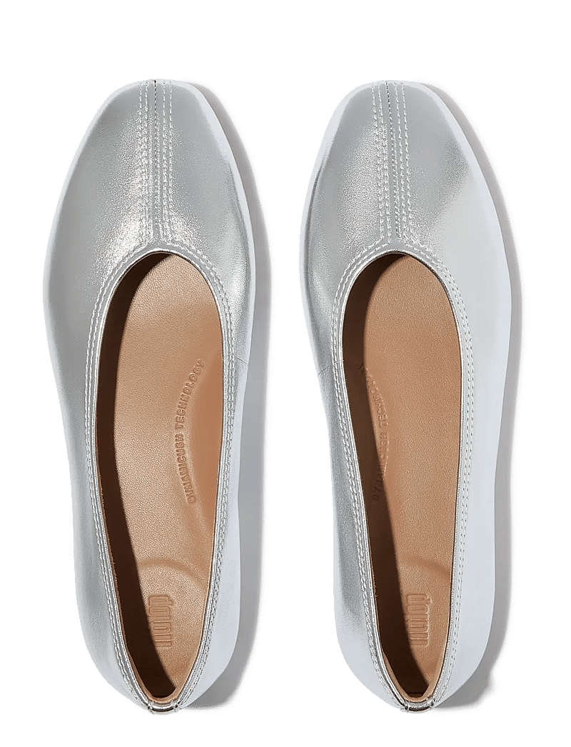 FitFlop - DELICATO HIGH-CUT SOFT-LEATHER BALLET FLATS - besondere anlässe - silver - 2