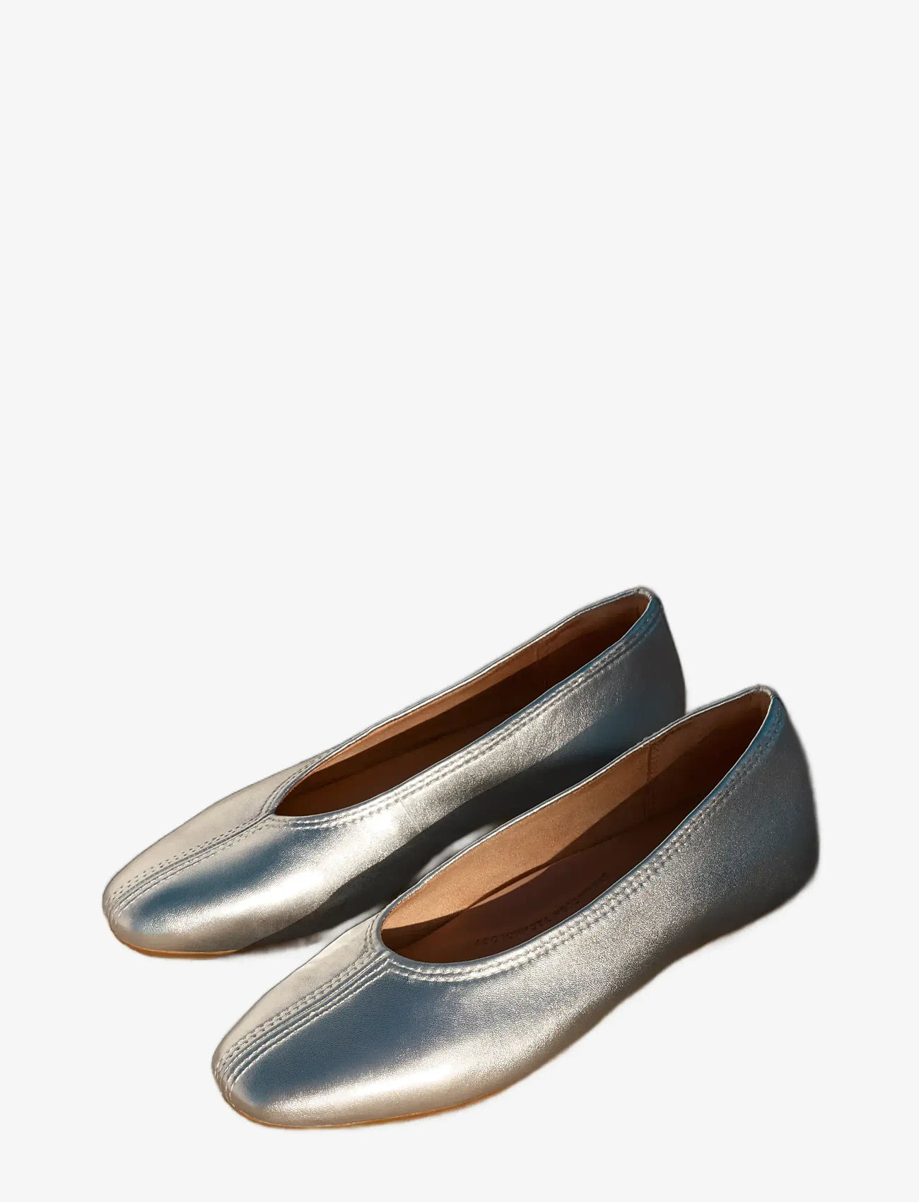 FitFlop - DELICATO HIGH-CUT SOFT-LEATHER BALLET FLATS - besondere anlässe - silver - 4