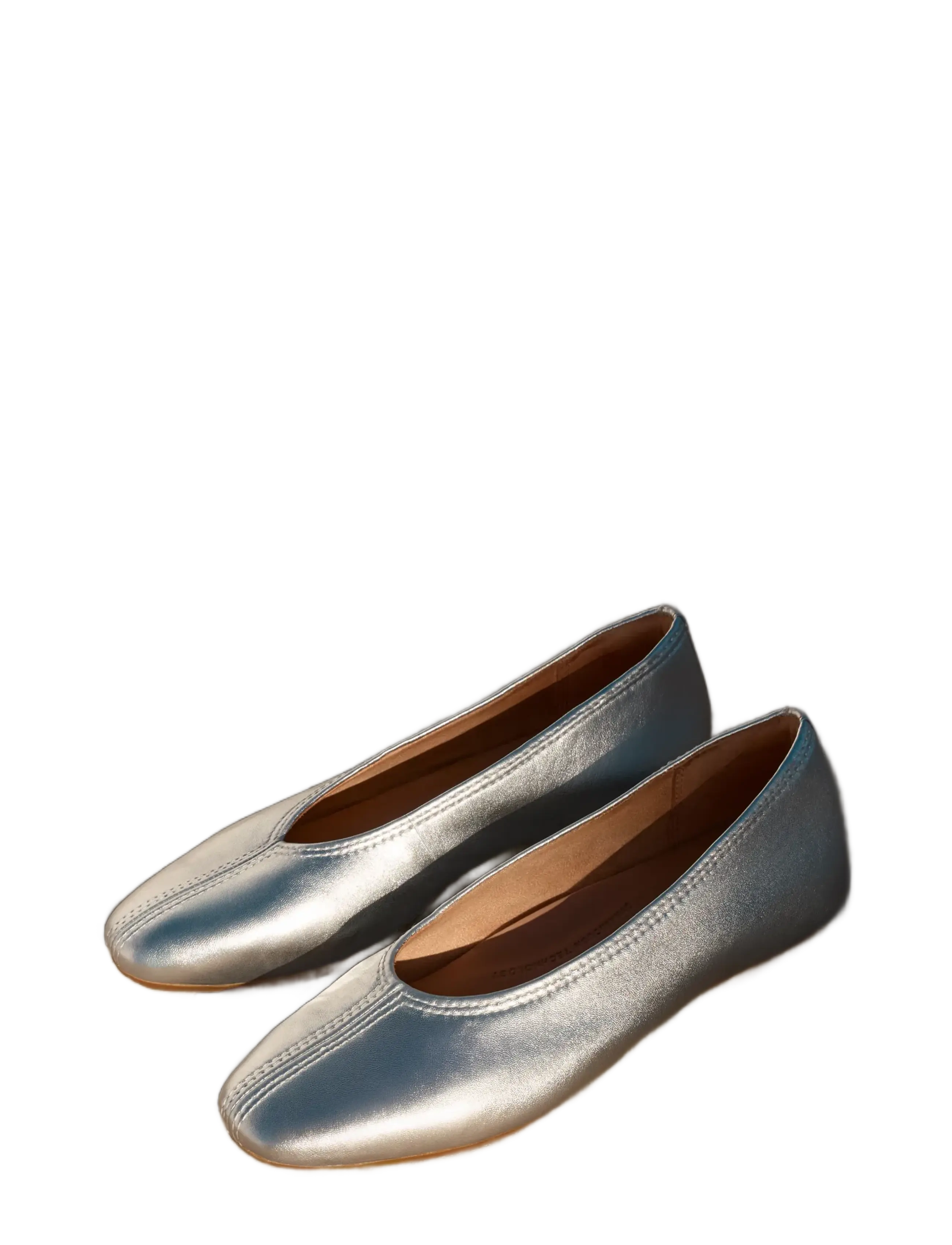 FitFlop - DELICATO HIGH-CUT SOFT-LEATHER BALLET FLATS - særlige begivenheder - silver - 4