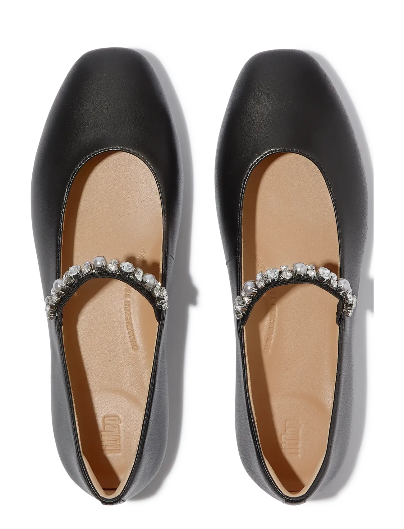 FitFlop - DELICATO PEARLS-AND-CRYSTAL LEATHER BALLET FLATS - besondere anlässe - black - 3