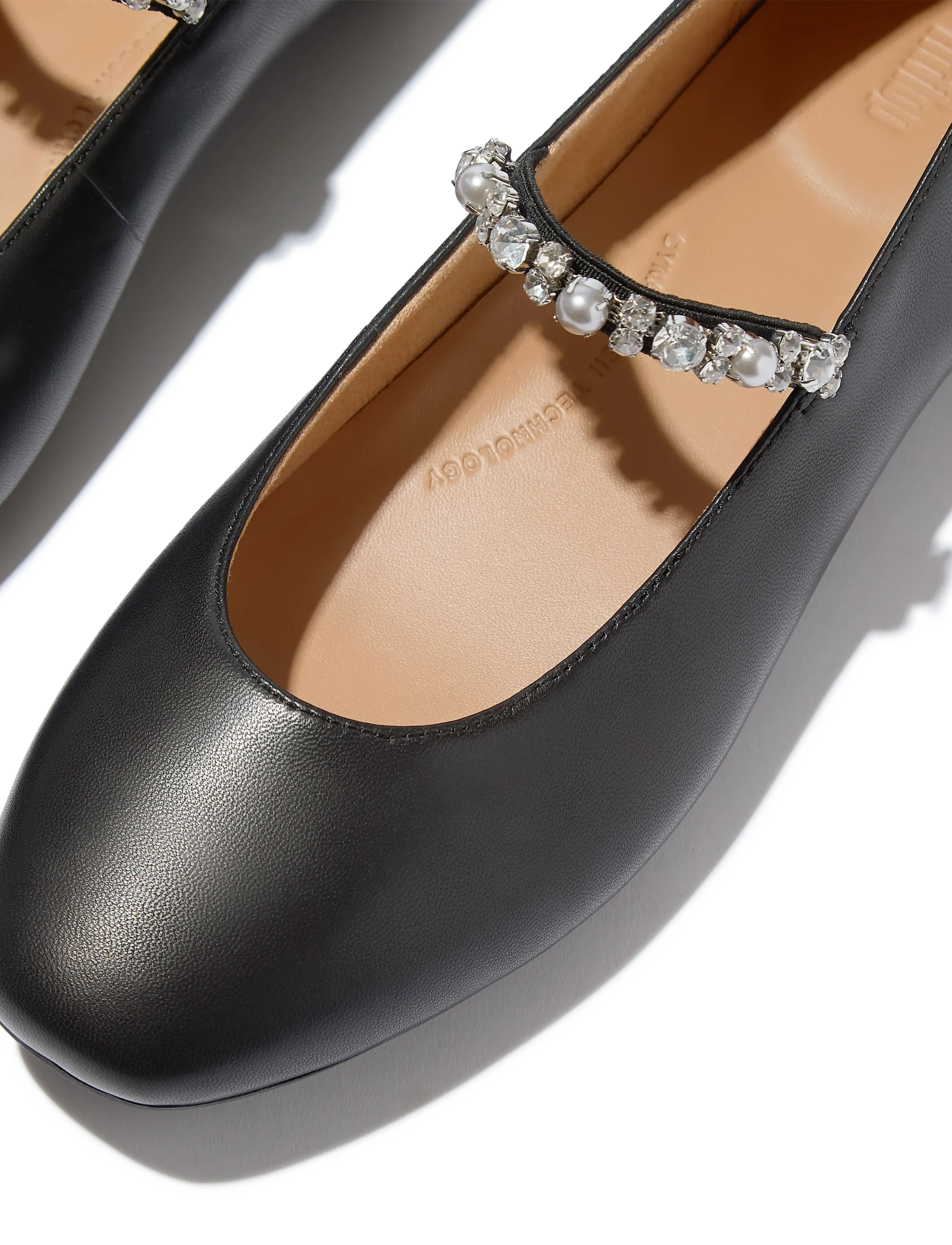 FitFlop - DELICATO PEARLS-AND-CRYSTAL LEATHER BALLET FLATS - besondere anlässe - black - 4