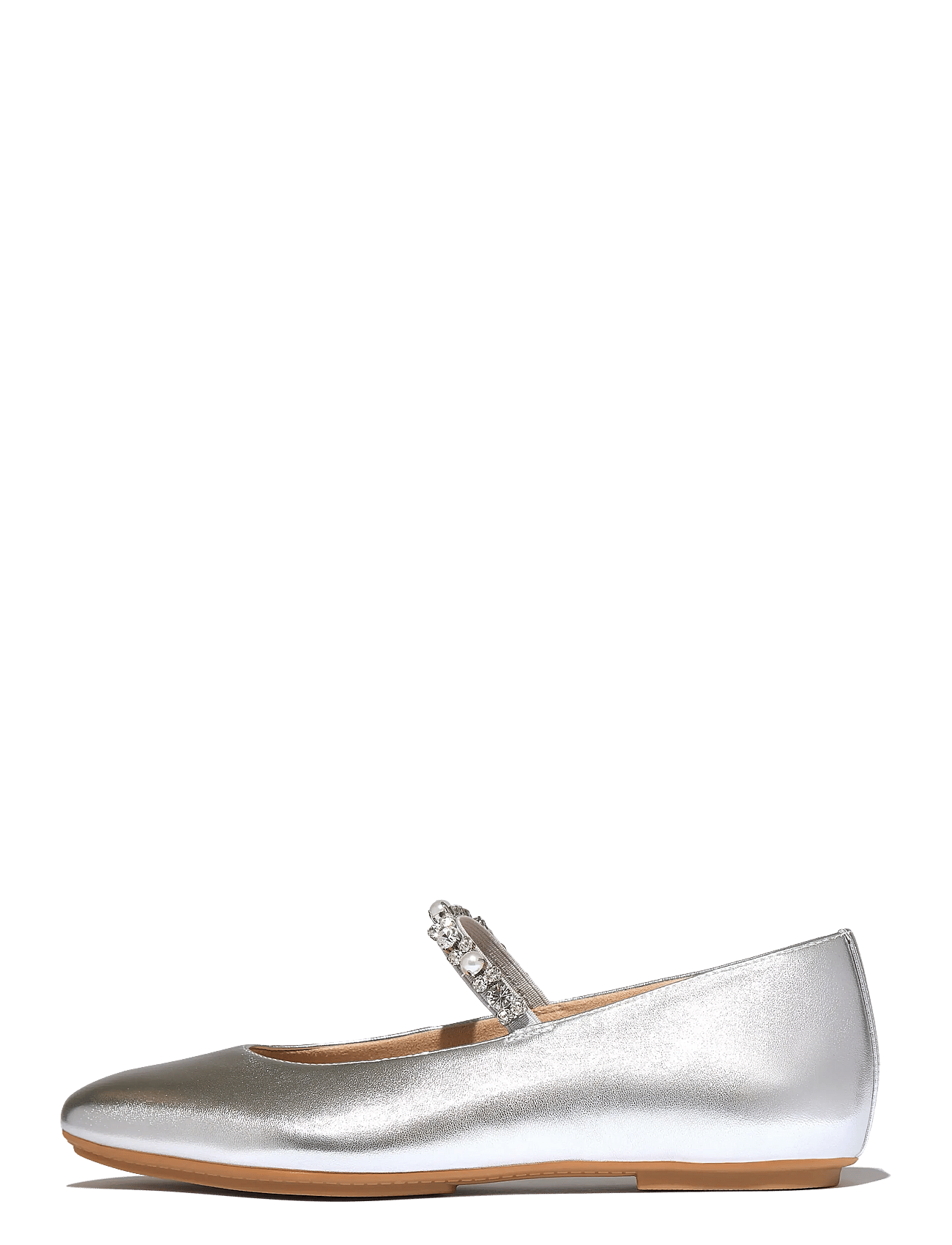 FitFlop - Delicato Pearls-And-Crystal Leather Ballet