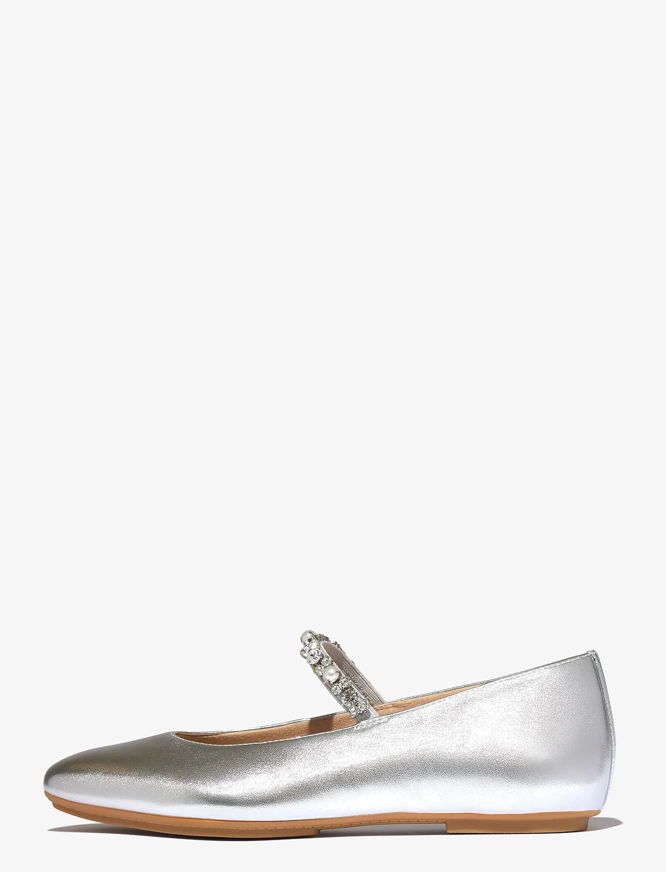 FitFlop - DELICATO PEARLS-AND-CRYSTAL LEATHER BALLET FLATS - besondere anlässe - silver - 1