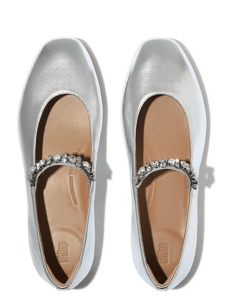 FitFlop - DELICATO PEARLS-AND-CRYSTAL LEATHER BALLET FLATS - besondere anlässe - silver - 2