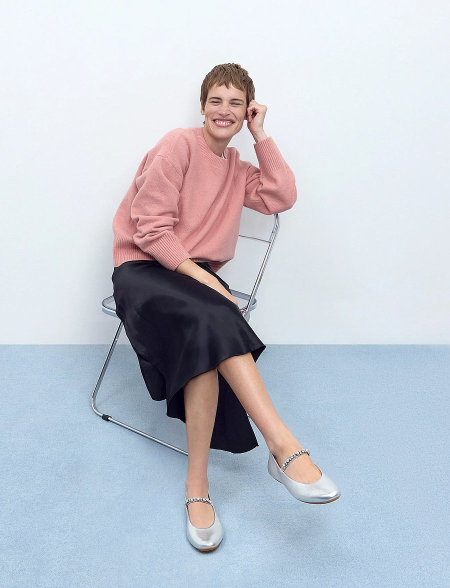 FitFlop - DELICATO PEARLS-AND-CRYSTAL LEATHER BALLET FLATS - særlige begivenheder - silver - 0