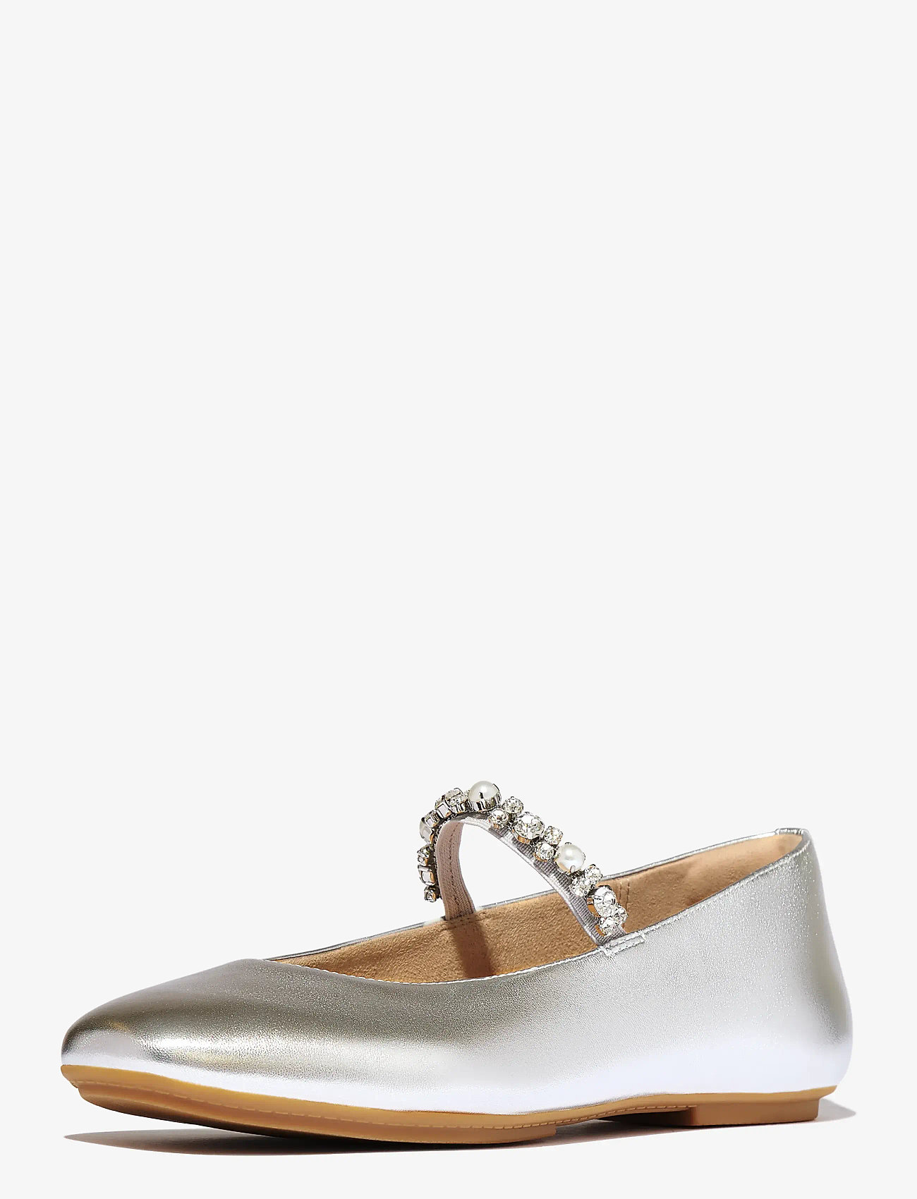 FitFlop - DELICATO PEARLS-AND-CRYSTAL LEATHER BALLET FLATS - besondere anlässe - silver - 3