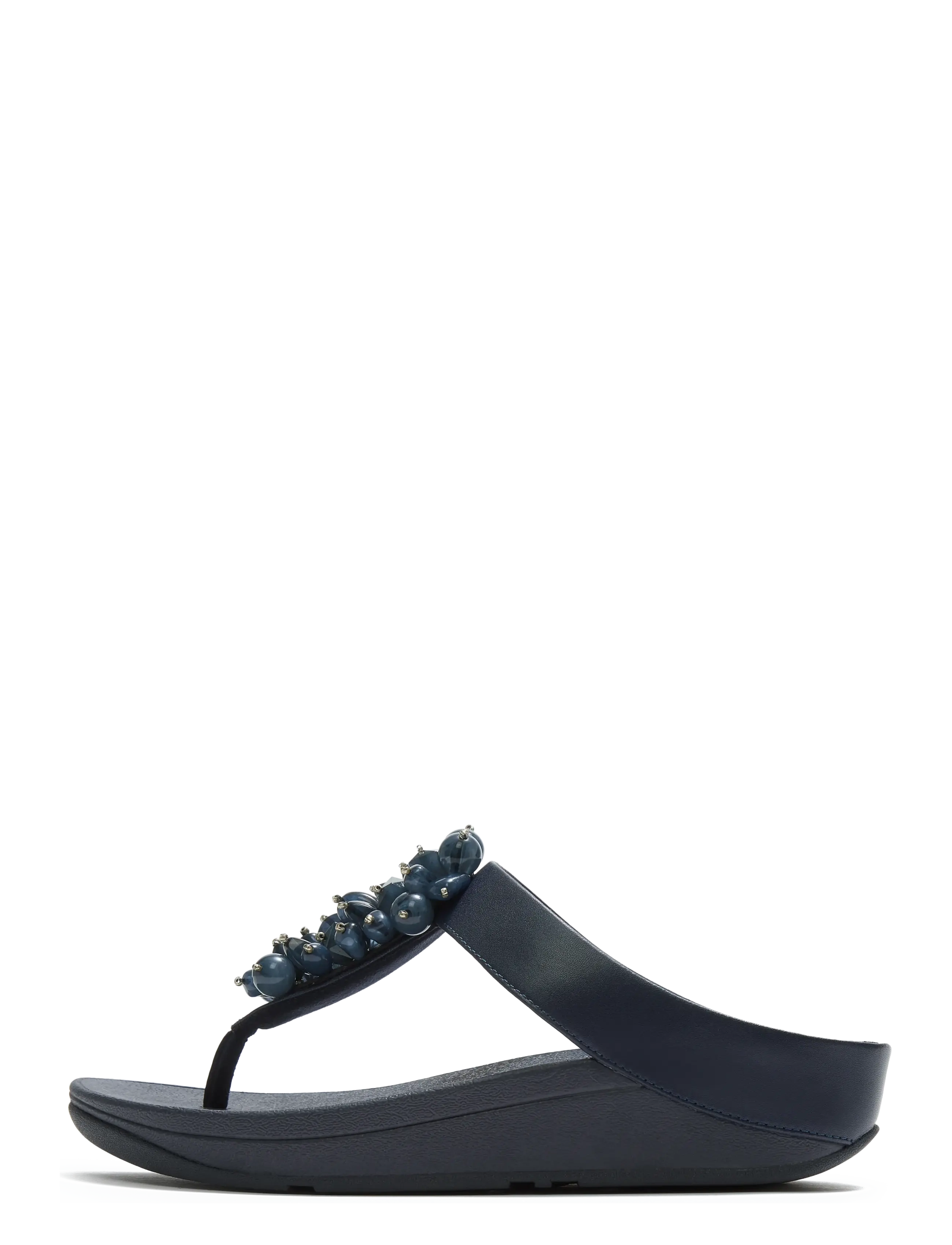 FITFLOP Fino Bead-Cluster Toe-Post Sandalen Navy - 39 - Damen
