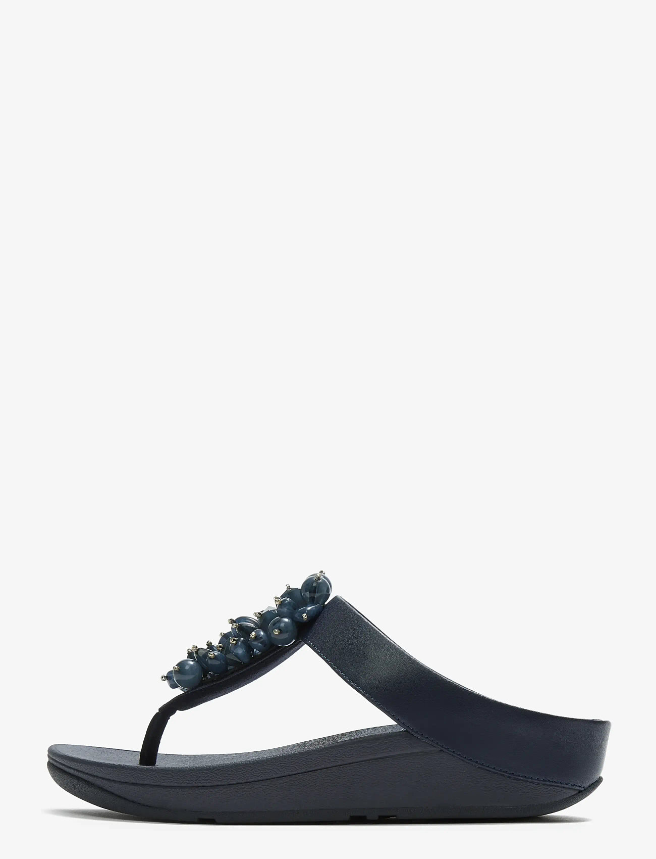 FitFlop - FINO BEAD-CLUSTER TOE-POST SANDALS - platformsandaler - midnight navy - 1