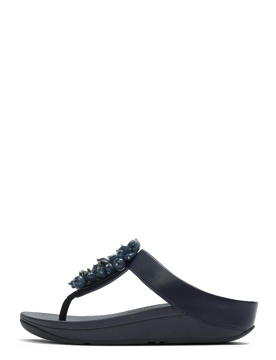 FitFlop - FINO BEAD-CLUSTER TOE-POST SANDALS - platvorm sandaalid - midnight navy - 1