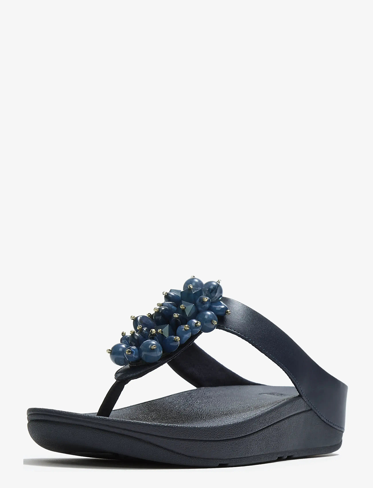 FitFlop - FINO BEAD-CLUSTER TOE-POST SANDALS - platformsandaler - midnight navy - 3