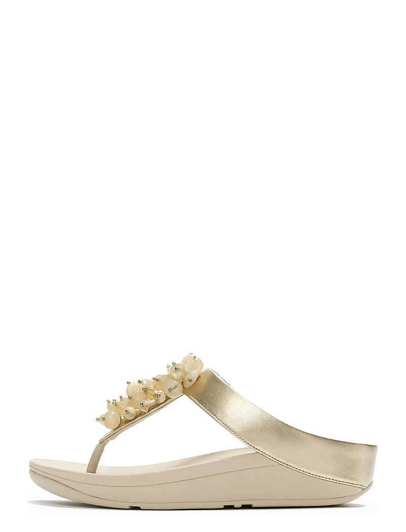 FitFlop - FINO BEAD-CLUSTER TOE-POST SANDALS - plateau-sandalen - platino - 1