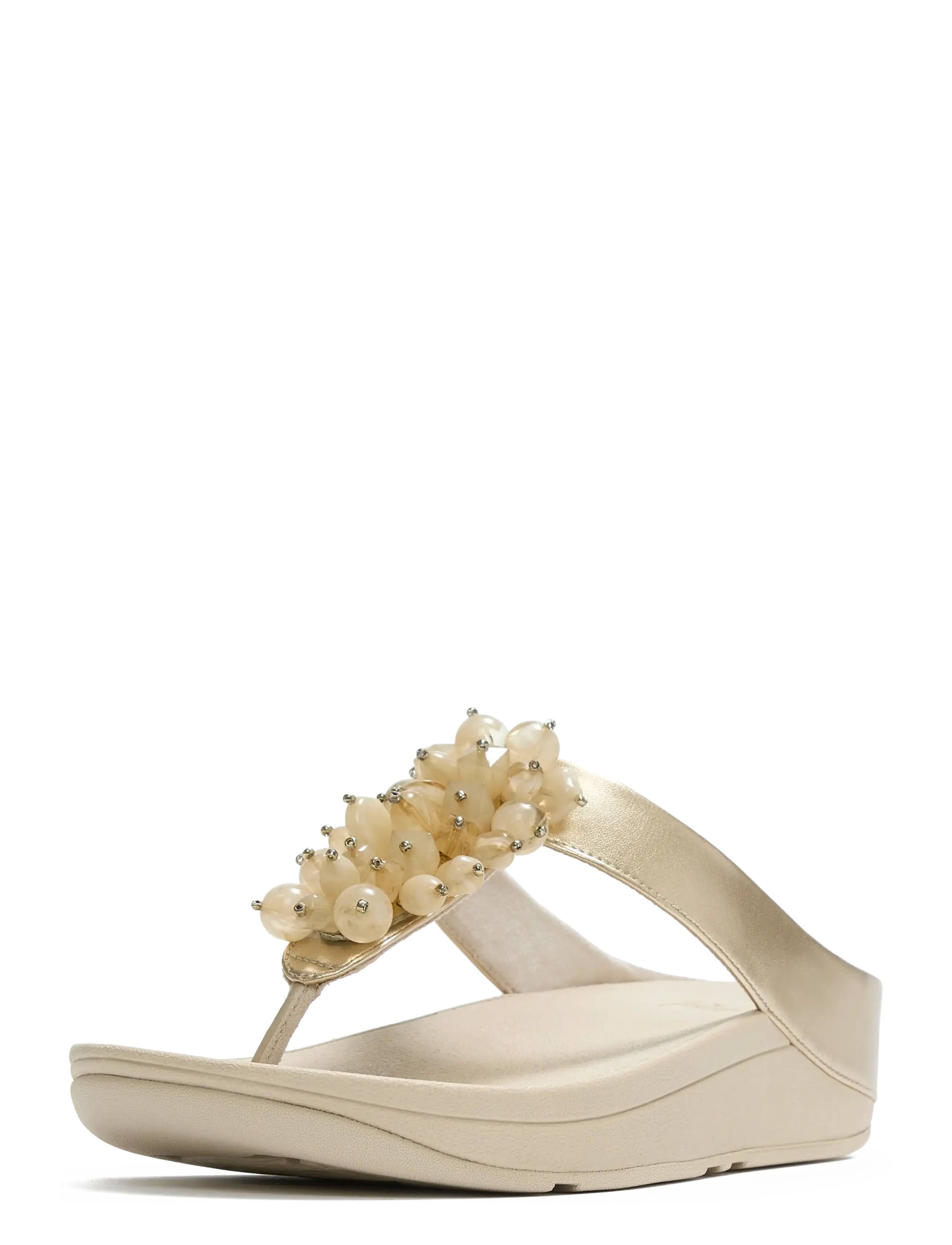 FitFlop - FINO BEAD-CLUSTER TOE-POST SANDALS - plateau-sandalen - platino - 2