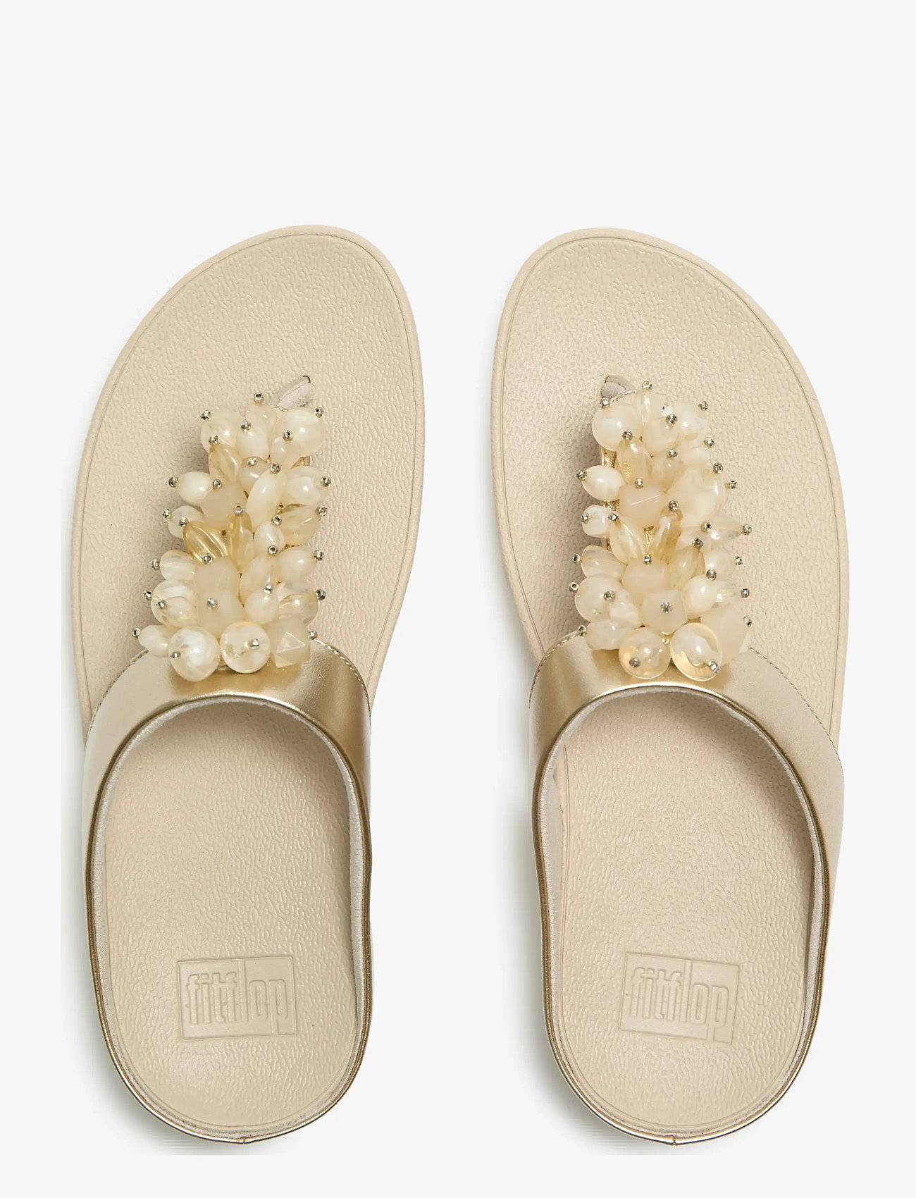 FitFlop - FINO BEAD-CLUSTER TOE-POST SANDALS - plateau-sandalen - platino - 3