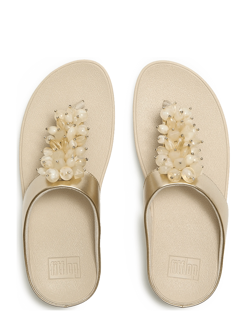 FitFlop - FINO BEAD-CLUSTER TOE-POST SANDALS - plateau-sandalen - platino - 3