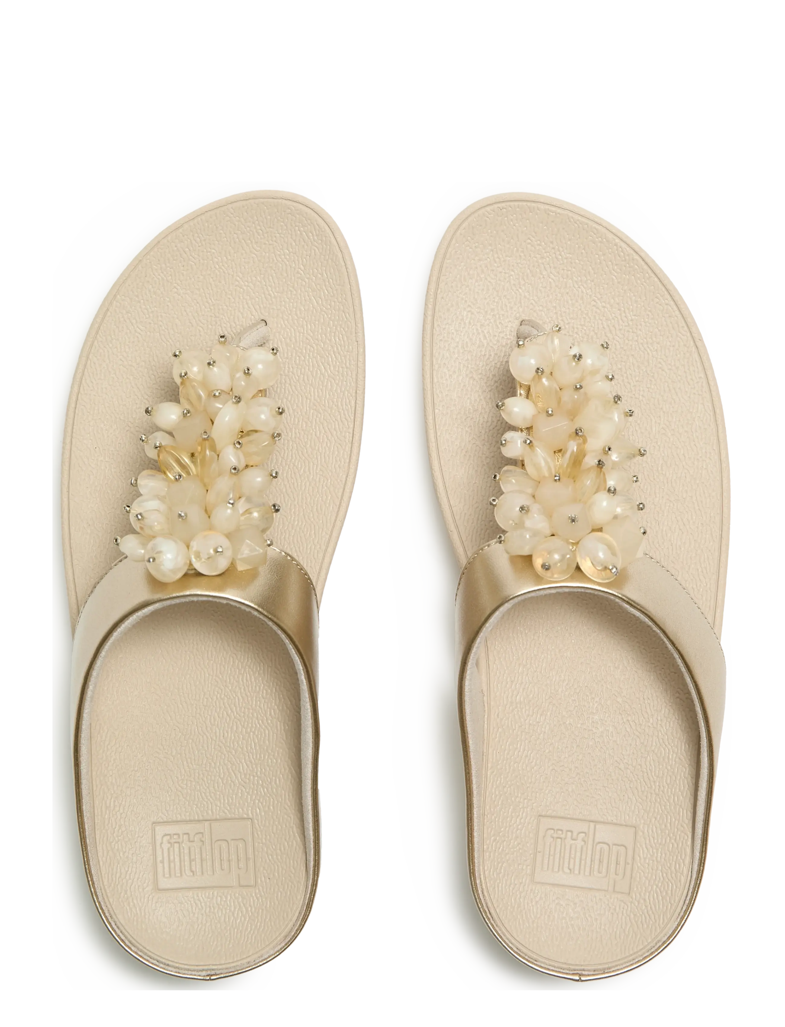 FitFlop - FINO BEAD-CLUSTER TOE-POST SANDALS - plateau-sandalen - platino - 3