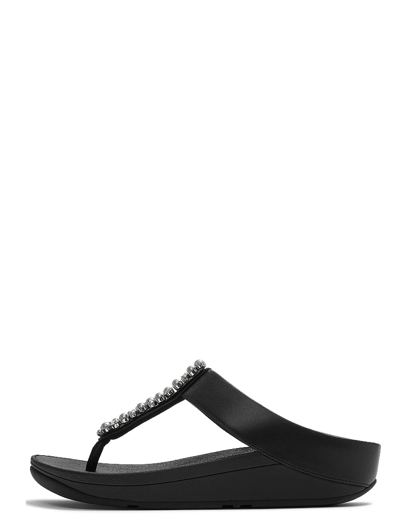 FitFlop - FINO PEARLS-AND-CRYSTAL TOE-POST SANDALS - sandales à plateforme - black - 1