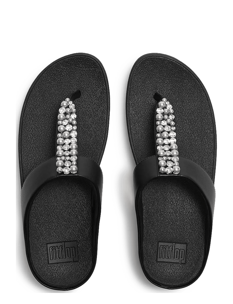 FitFlop - FINO PEARLS-AND-CRYSTAL TOE-POST SANDALS - sandales à plateforme - black - 3