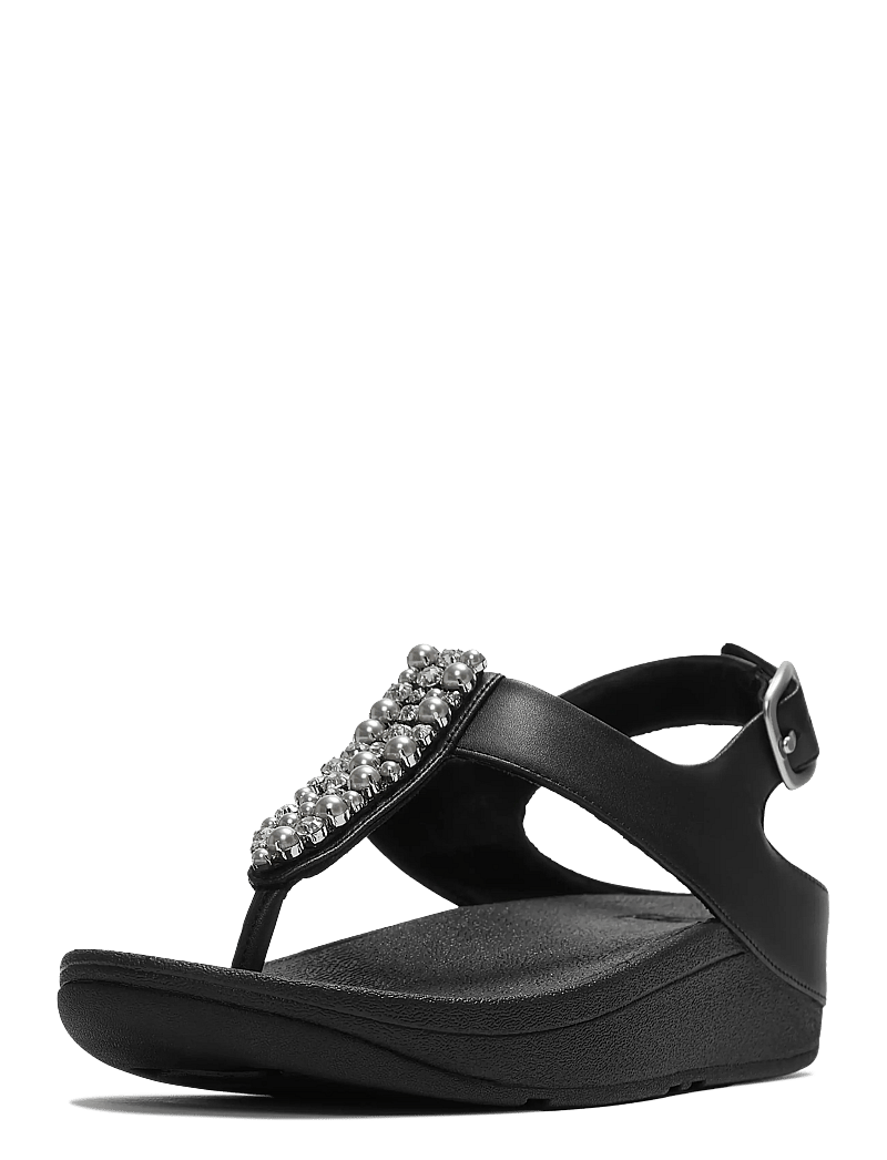 FitFlop - FINO PEARLS-AND-CRYSTAL TOE-POST SANDALS - plateau-sandalen - black - 3