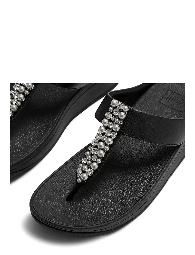 FitFlop - FINO PEARLS-AND-CRYSTAL TOE-POST SANDALS - sandales à plateforme - black - 4