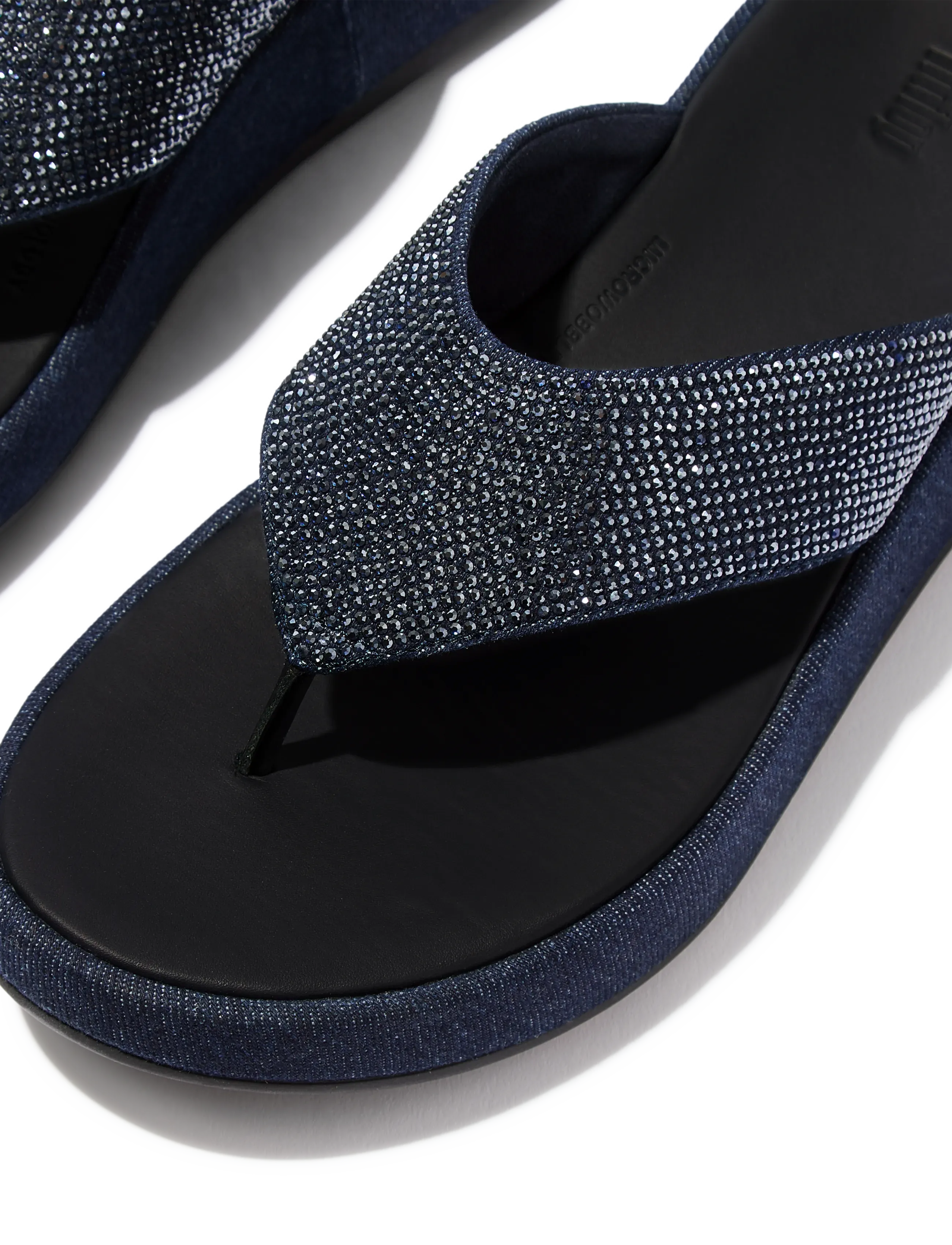 FitFlop - F-MODE TOE POST - DENIM AND HOTFIX - sandales à plateforme - dark denim - 5