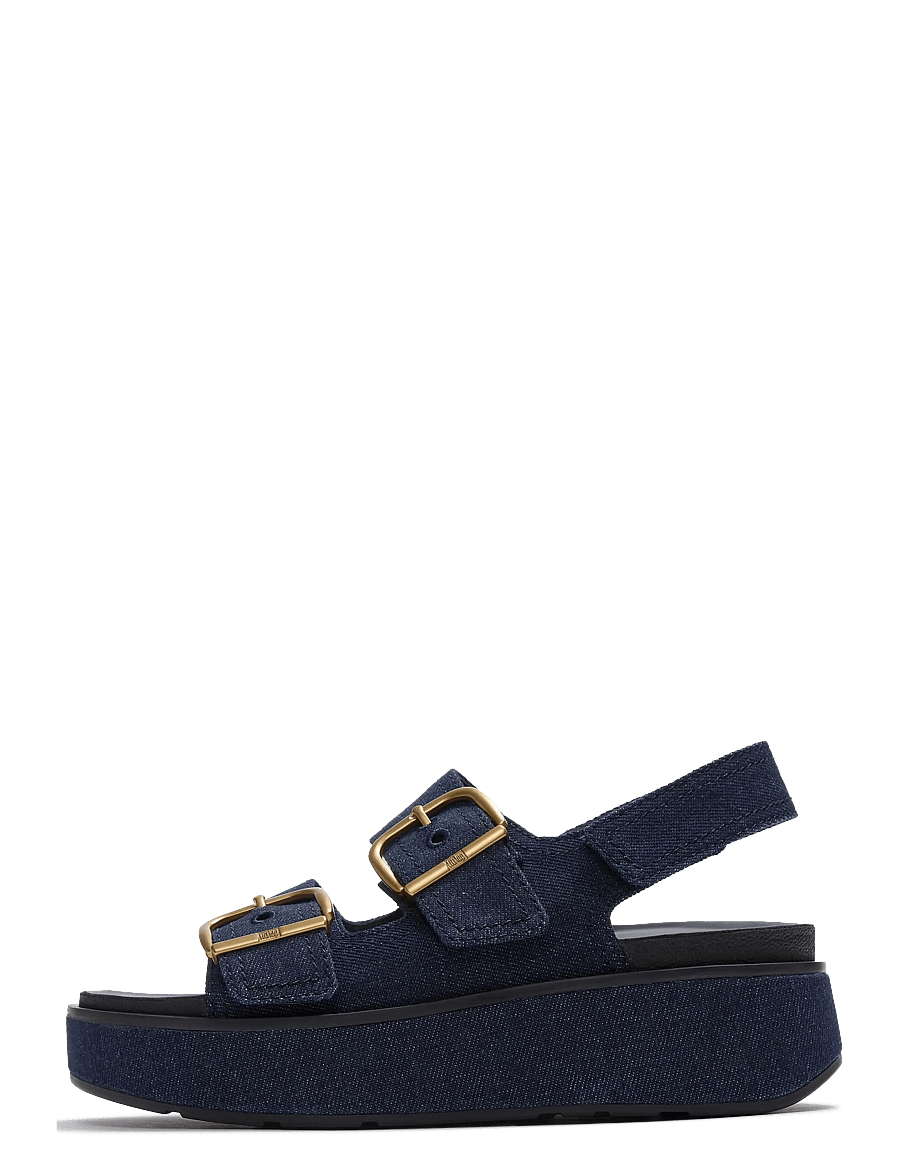FitFlop - GEN-FF MAX BUCKLE DENIM BACK-STRAP SANDALS - sandały na platformie - dark denim - 1