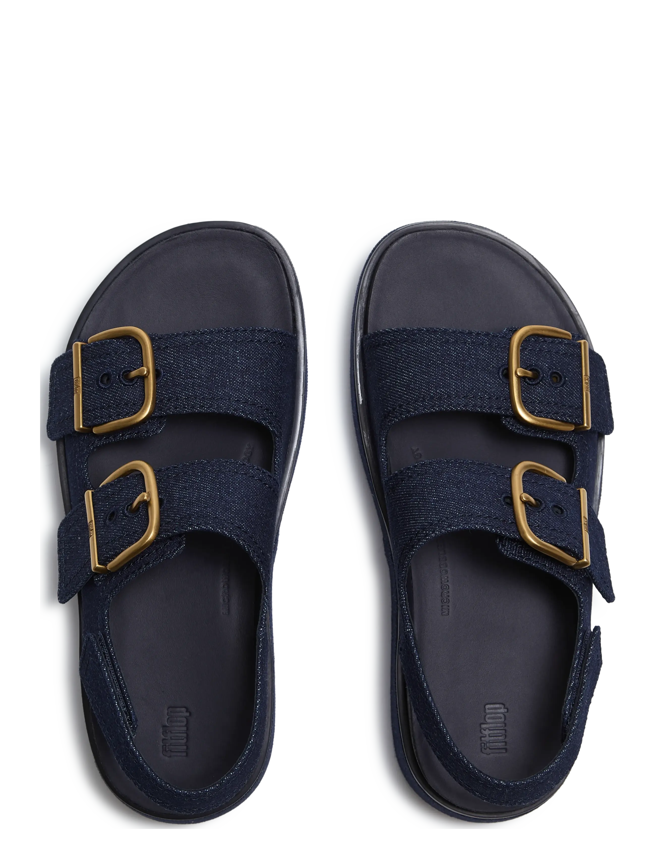 FitFlop - GEN-FF MAX BUCKLE DENIM BACK-STRAP SANDALS - sandały na platformie - dark denim - 2