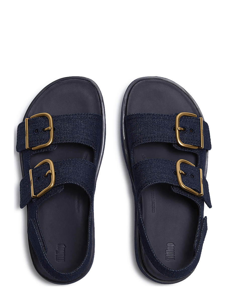 FitFlop - GEN-FF MAX BUCKLE DENIM BACK-STRAP SANDALS - sandały na platformie - dark denim - 2