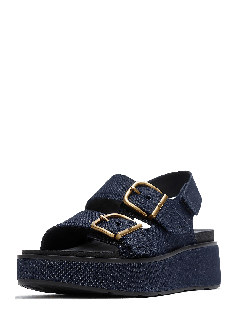 FitFlop - GEN-FF MAX BUCKLE DENIM BACK-STRAP SANDALS - platformsandaler - dark denim - 3