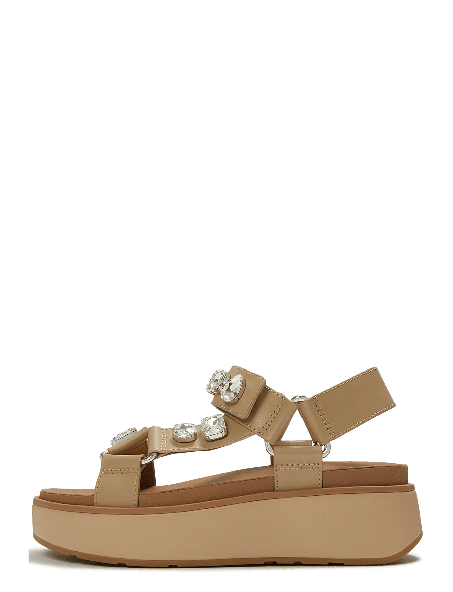 FitFlop - GEN-FF MAX ULTRA-JEWEL LEATHER BACK-STRAP SANDALS - plateau-sandalen - cappuccino - 1