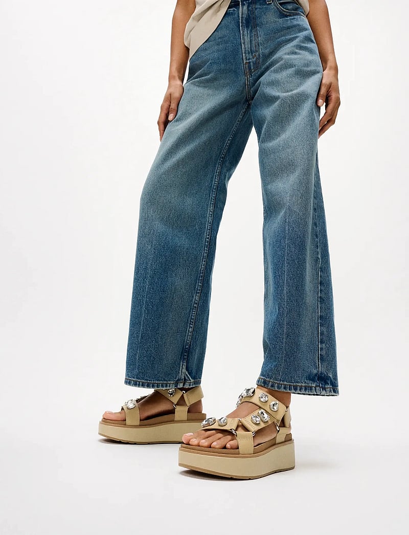 FitFlop - GEN-FF MAX ULTRA-JEWEL LEATHER BACK-STRAP SANDALS - plateau-sandalen - cappuccino - 0