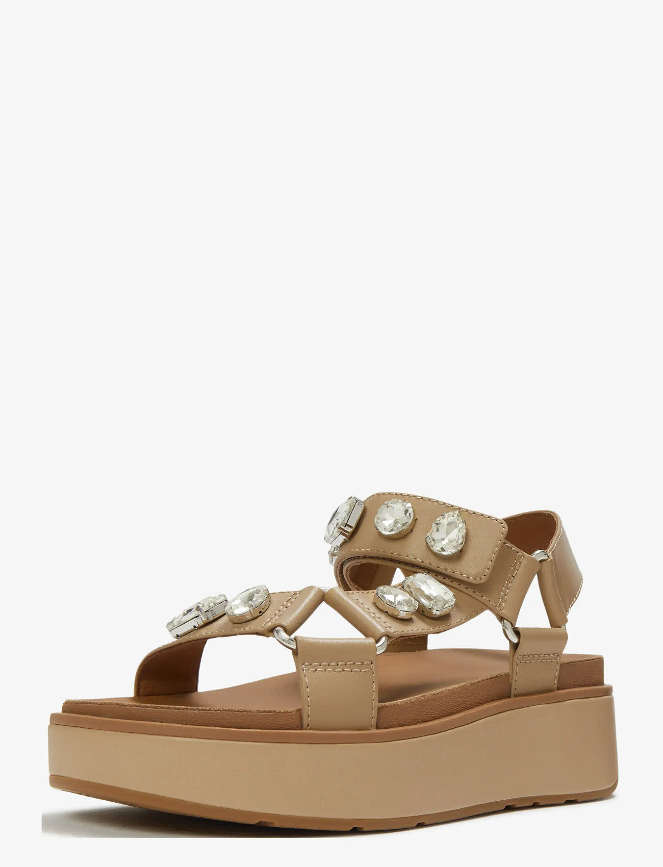 FitFlop - GEN-FF MAX ULTRA-JEWEL  LEATHER BACK-STRAP SANDALS - plateau-sandalen - cappuccino - 3