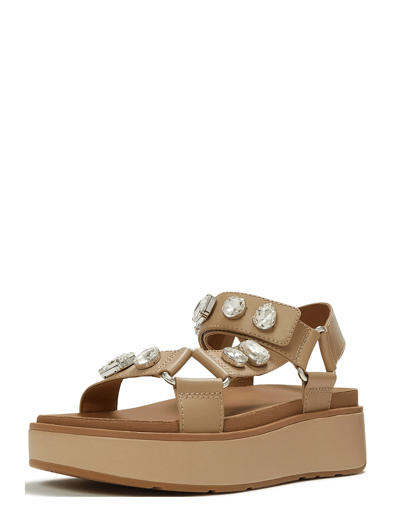 FitFlop - GEN-FF MAX ULTRA-JEWEL LEATHER BACK-STRAP SANDALS - plateau-sandalen - cappuccino - 3